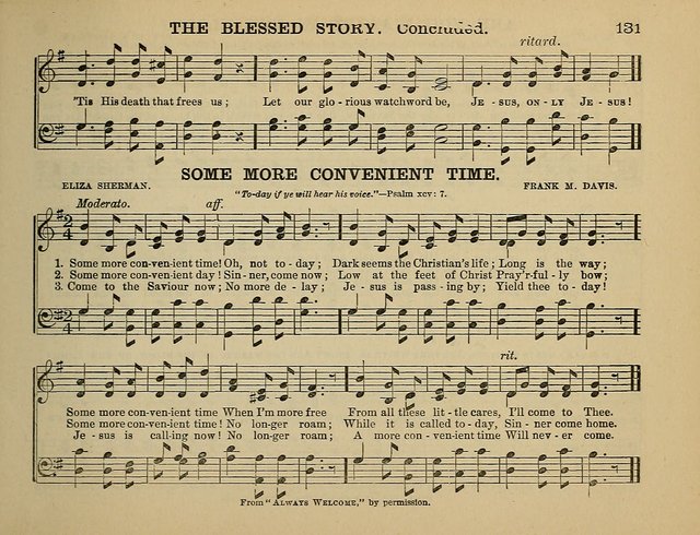 The Banner of Victory: a choice selection of songs, duets, quartets, and choruses, for Sunday schools, prayer and praise meetings, and the fireside page 131