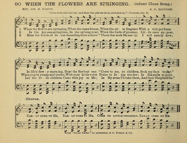 The Banner of Victory: a choice selection of songs, duets, quartets, and choruses, for Sunday schools, prayer and praise meetings, and the fireside page 90