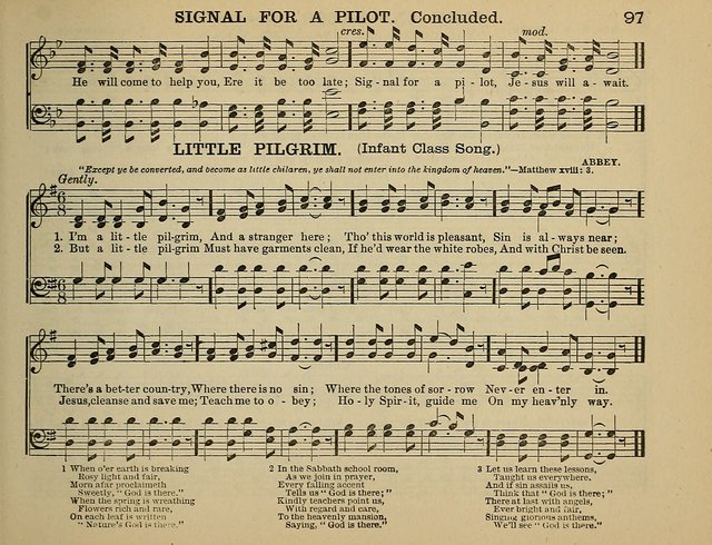 The Banner of Victory: a choice selection of songs, duets, quartets, and choruses, for Sunday schools, prayer and praise meetings, and the fireside page 97