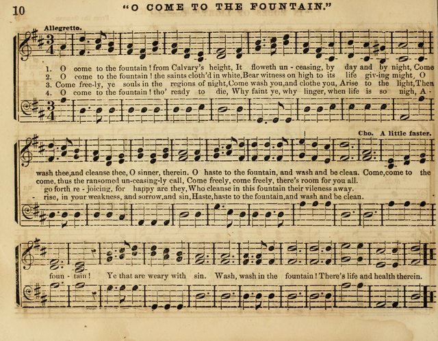 The Cherub: a collection of songs for Sabbath schools and Sabbath evenings page 10