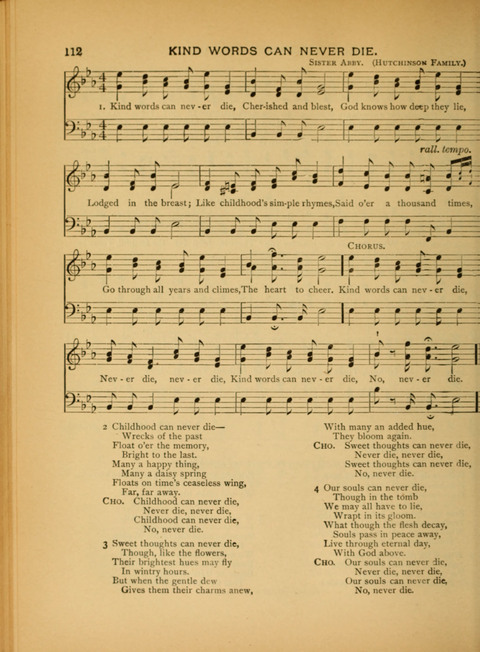 The Carol: a book of religious songs for the Sunday school and the home page 112