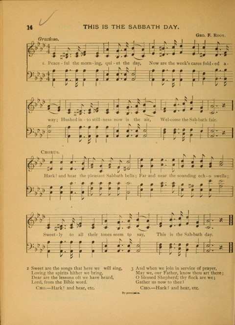The Carol: a book of religious songs for the Sunday school and the home page 14
