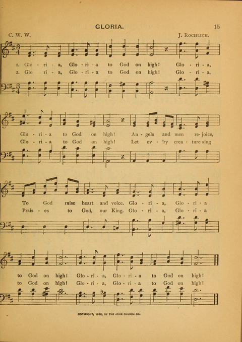 The Carol: a book of religious songs for the Sunday school and the home page 15