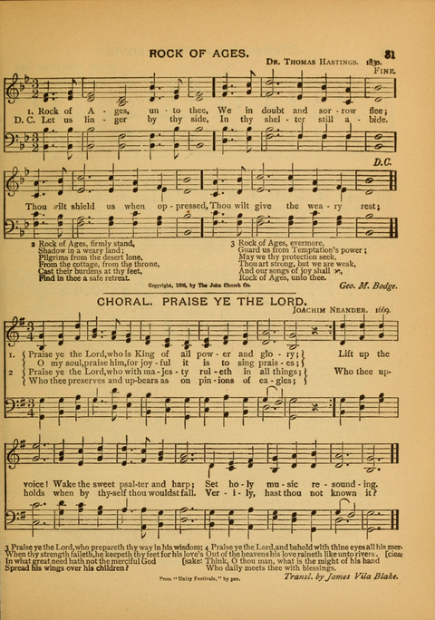 The Carol: a book of religious songs for the Sunday school and the home page 31