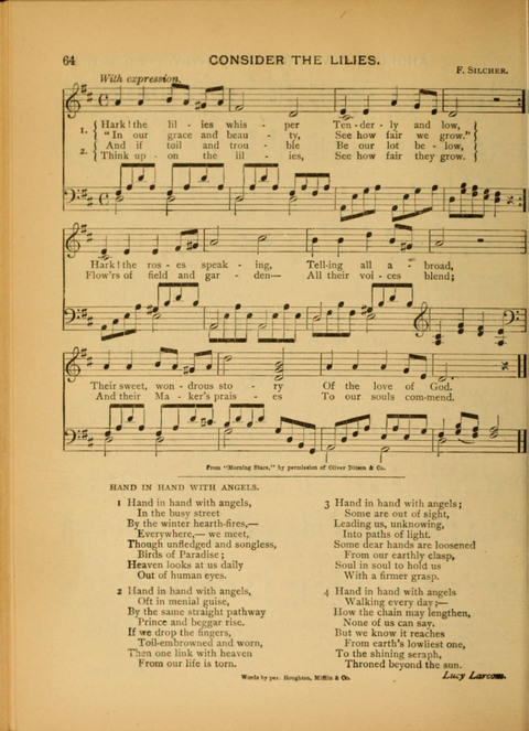 The Carol: a book of religious songs for the Sunday school and the home page 64