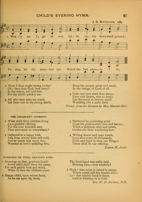 The Carol: a book of religious songs for the Sunday school and the home page 67
