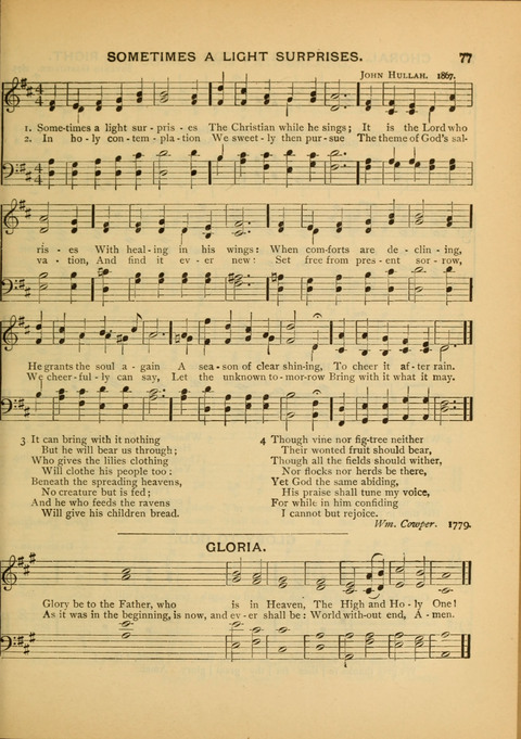 The Carol: a book of religious songs for the Sunday school and the home page 77