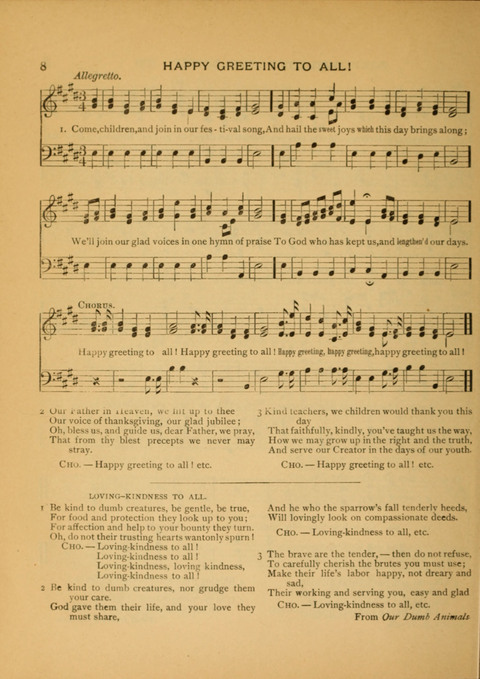 The Carol: a book of religious songs for the Sunday school and the home page 8