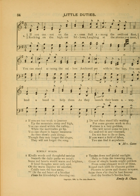 The Carol: a book of religious songs for the Sunday school and the home page 84