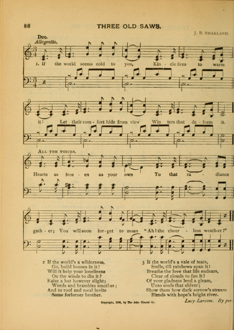 The Carol: a book of religious songs for the Sunday school and the home page 86