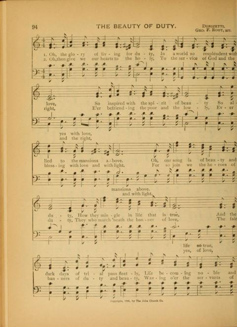 The Carol: a book of religious songs for the Sunday school and the home page 94