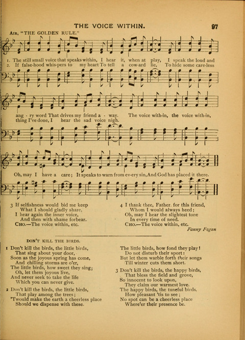 The Carol: a book of religious songs for the Sunday school and the home page 97
