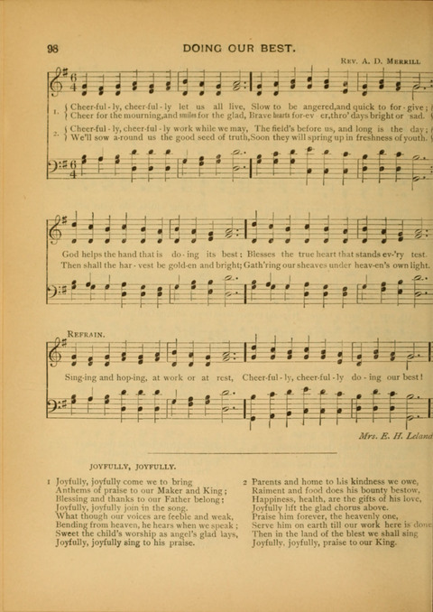 The Carol: a book of religious songs for the Sunday school and the home page 98