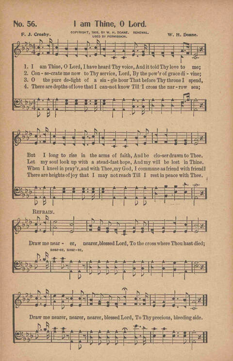 Crowns: a collection of church, Sunday school and revival hymns page 56