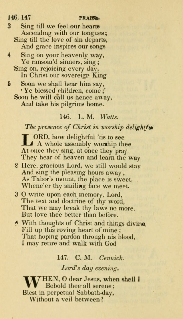 The Choice: in two parts; Part I, containing Psalms and hymns, Part II, containing spiritual songs; designed for public and private worship (6th ed.) page 107