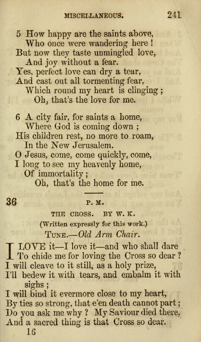 The Chorus: or, a collection of choruses and hymns, selected and original, adapted especially to the class-room, and to meetings for prayer and Christian conference (7th ed., Imp. and Enl.) page 241