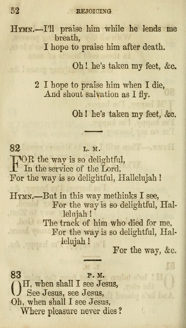 The Chorus: or, a collection of choruses and hymns, selected and original, adapted especially to the class-room, and to meetings for prayer and Christian conference (7th ed., Imp. and Enl.) page 52