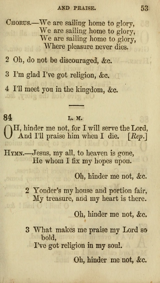 The Chorus: or, a collection of choruses and hymns, selected and original, adapted especially to the class-room, and to meetings for prayer and Christian conference (7th ed., Imp. and Enl.) page 53