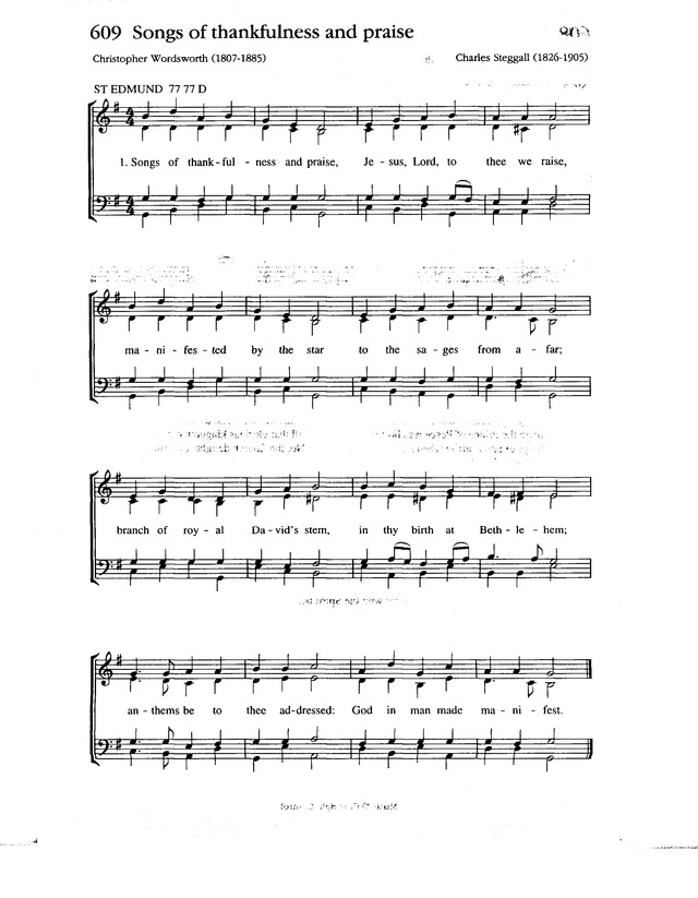 Complete Anglican Hymns Old and New 609. Songs of thankfulness and