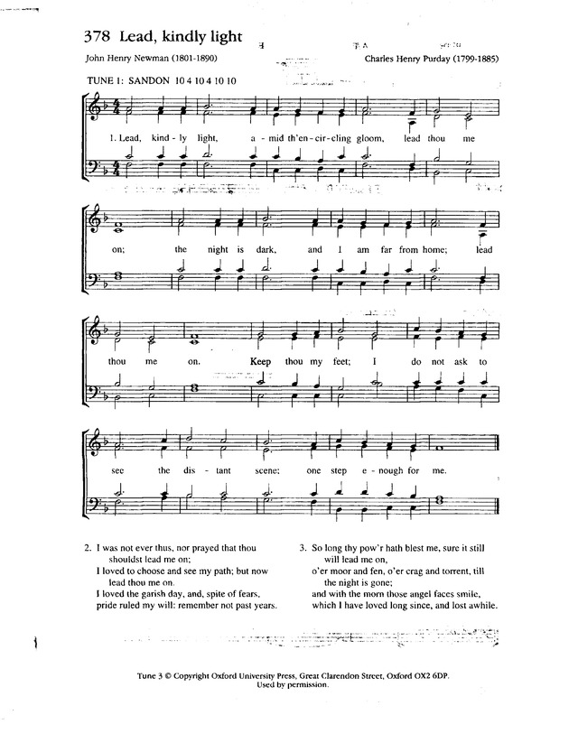 Complete Anglican Hymns Old and New 378a. Lead, kindly light, amid th
