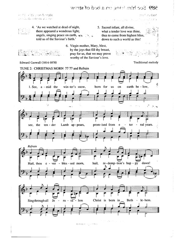 Complete Anglican Hymns Old and New 588a. See, amid the winter's snow