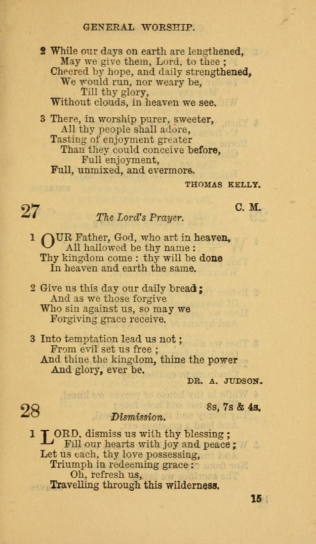 The Canadian Baptist Hymn Book page 15