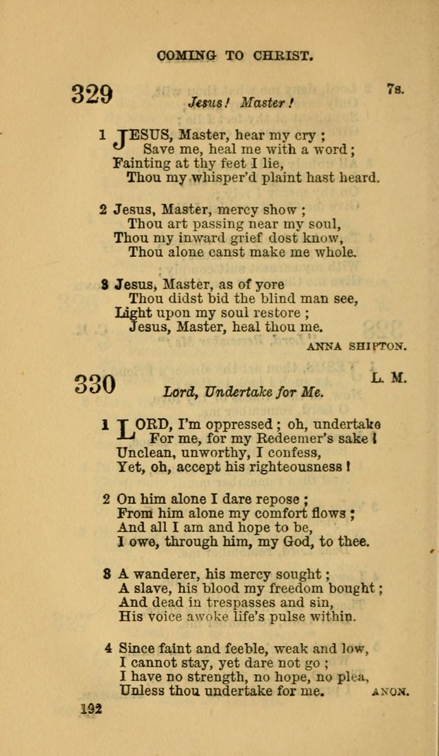 The Canadian Baptist Hymn Book page 192