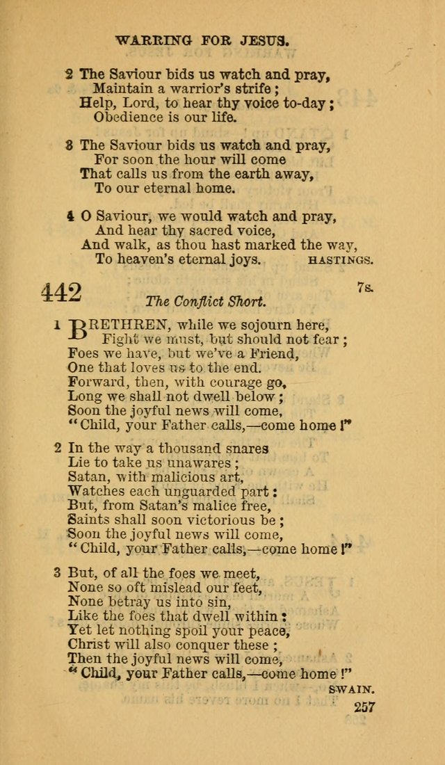The Canadian Baptist Hymn Book page 257