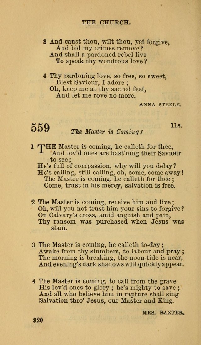 The Canadian Baptist Hymn Book page 320