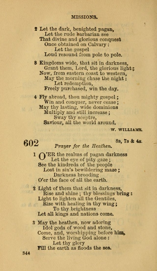 The Canadian Baptist Hymn Book page 344