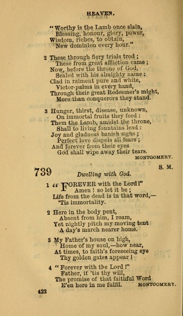 The Canadian Baptist Hymn Book page 422