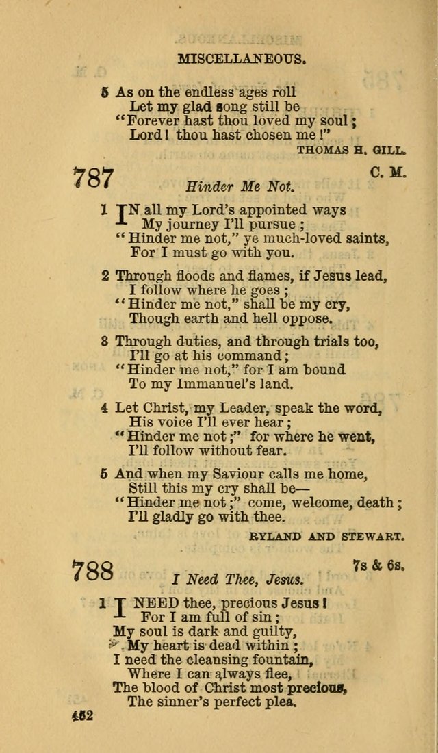 The Canadian Baptist Hymn Book page 452