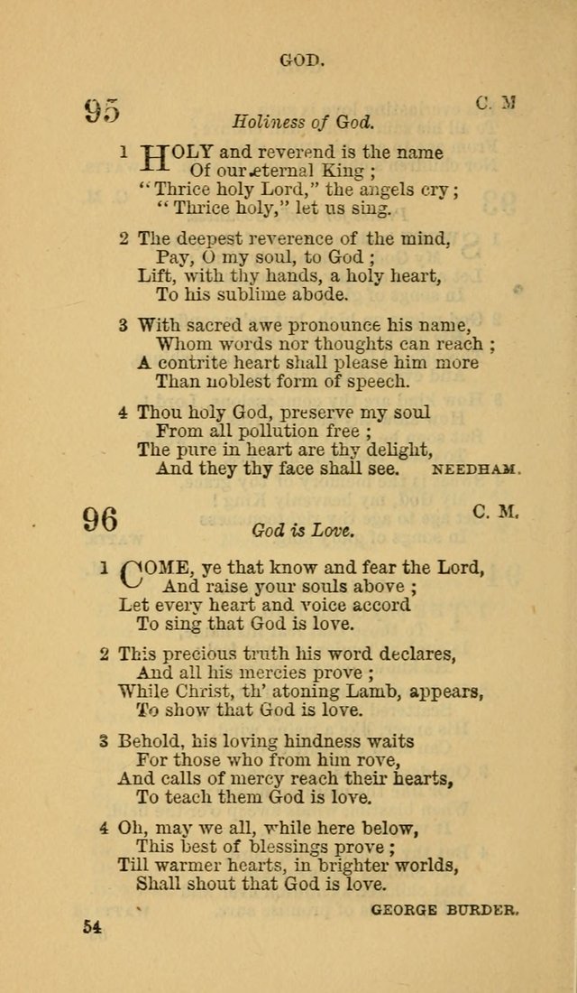 The Canadian Baptist Hymn Book page 54