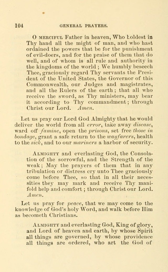 Church Book: for the use of Evangelical Lutheran congregations page 104