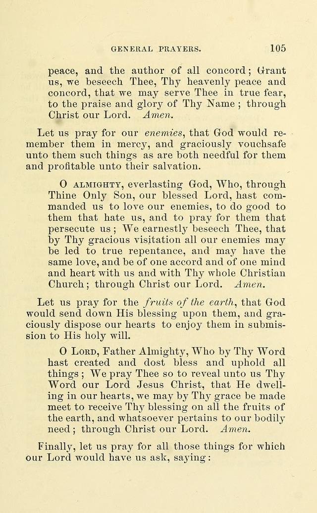 Church Book: for the use of Evangelical Lutheran congregations page 105