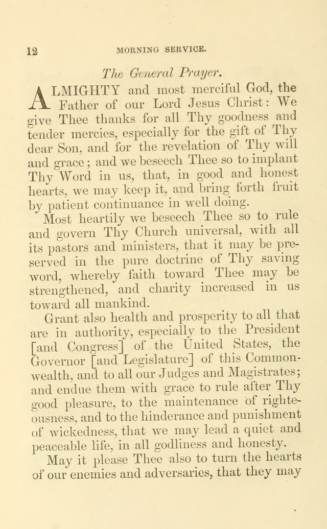Church Book: for the use of Evangelical Lutheran congregations page 12