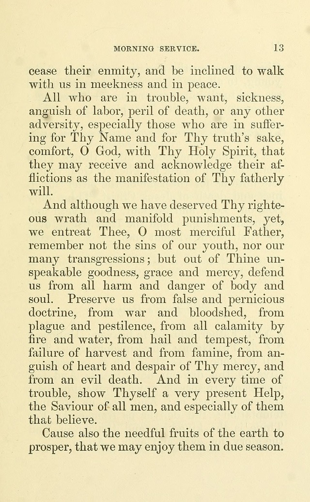 Church Book: for the use of Evangelical Lutheran congregations page 13