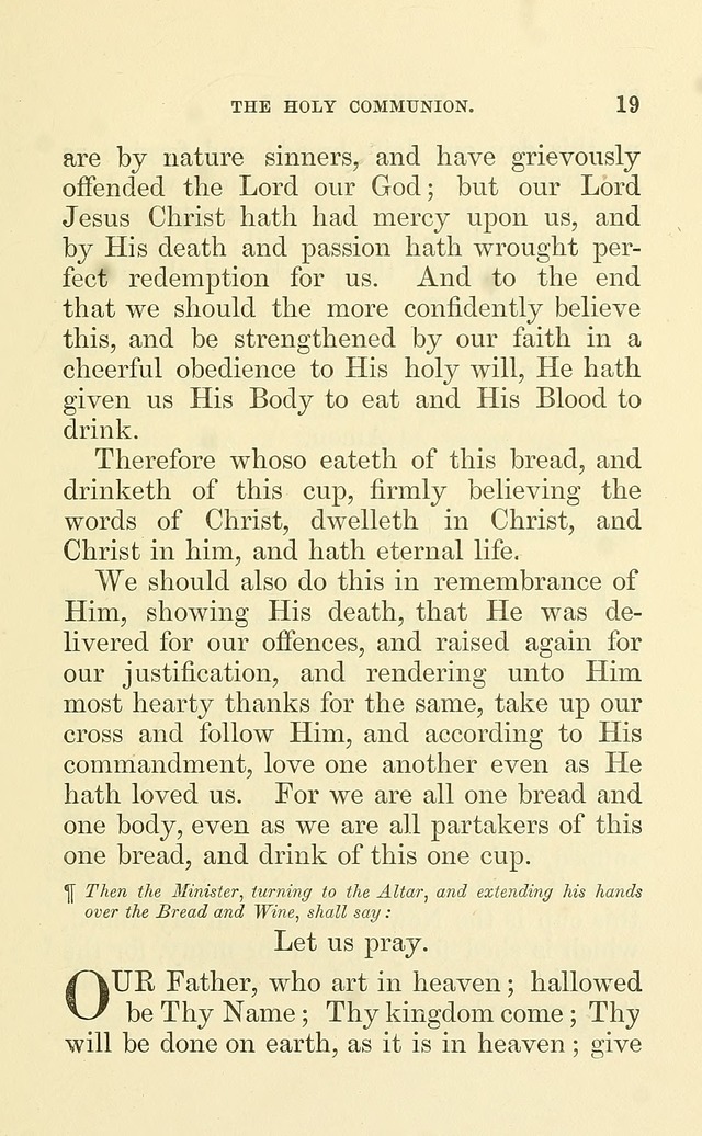 Church Book: for the use of Evangelical Lutheran congregations page 19