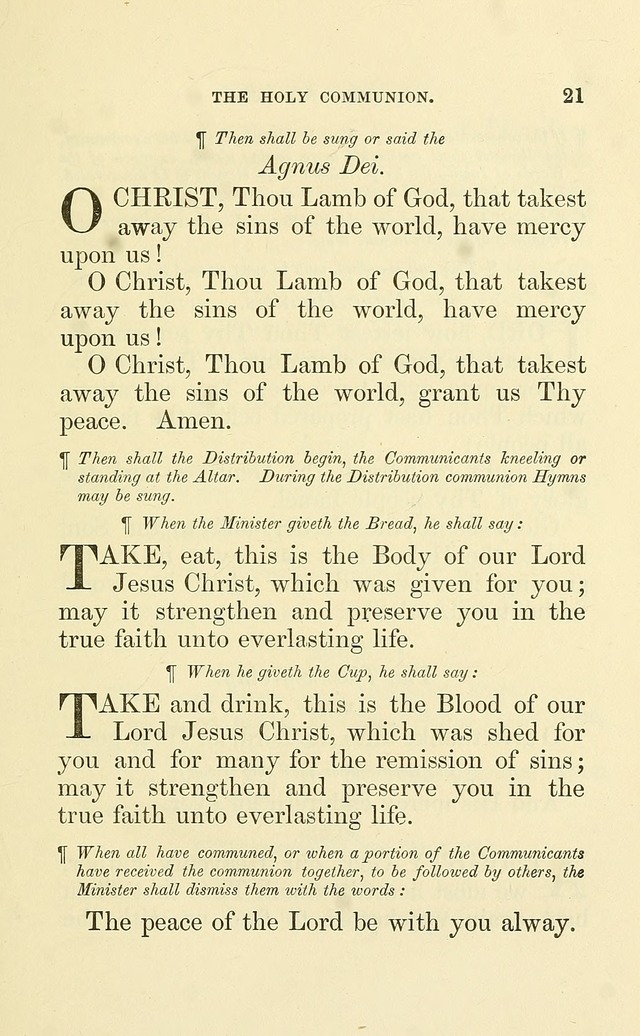Church Book: for the use of Evangelical Lutheran congregations page 21