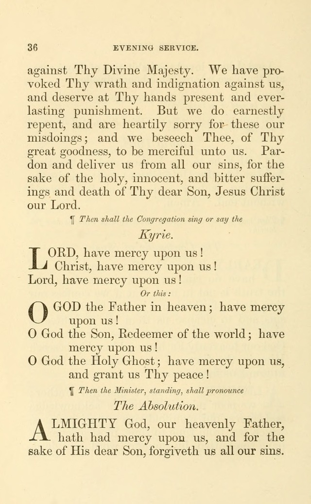 Church Book: for the use of Evangelical Lutheran congregations page 36