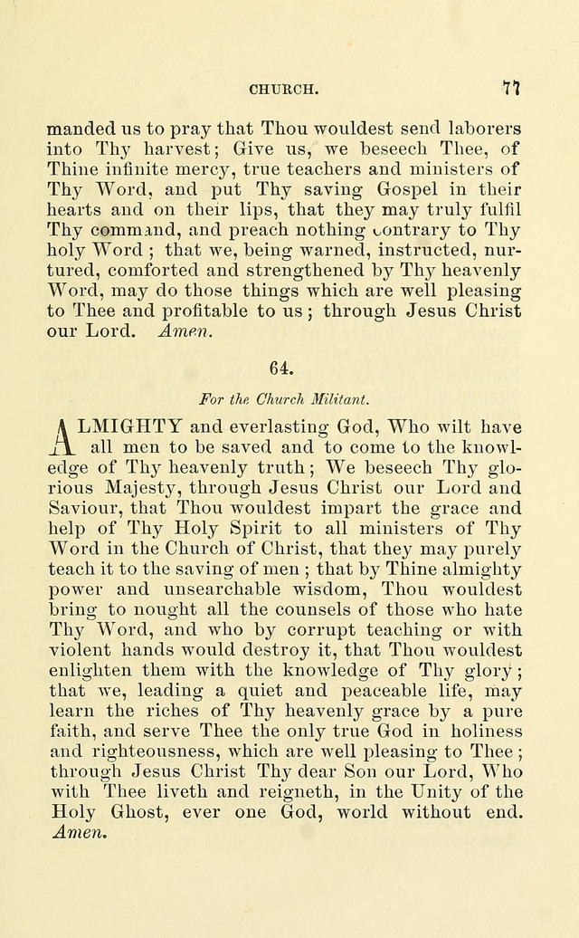 Church Book: for the use of Evangelical Lutheran congregations page 77