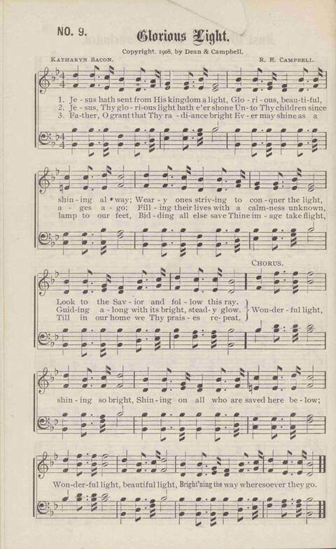 Crowning Carols: a superior collection of Sacred songs for the Church, Sunday school, singing class, singing convention, etc. page 10
