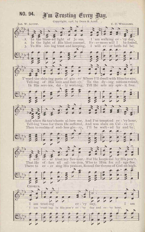 Crowning Carols: a superior collection of Sacred songs for the Church, Sunday school, singing class, singing convention, etc. page 100