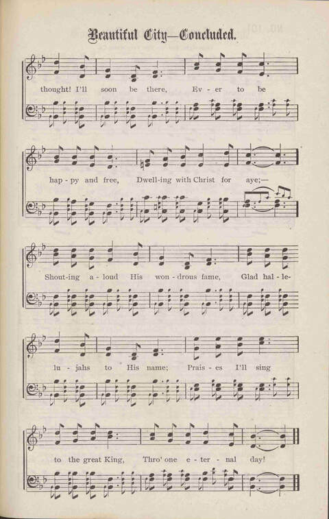 Crowning Carols: a superior collection of Sacred songs for the Church, Sunday school, singing class, singing convention, etc. page 107
