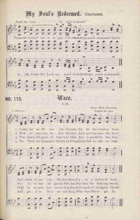 Crowning Carols: a superior collection of Sacred songs for the Church, Sunday school, singing class, singing convention, etc. page 121