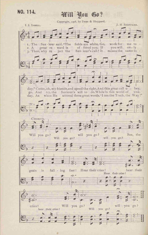Crowning Carols: a superior collection of Sacred songs for the Church, Sunday school, singing class, singing convention, etc. page 122