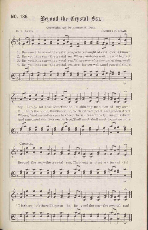 Crowning Carols: a superior collection of Sacred songs for the Church, Sunday school, singing class, singing convention, etc. page 145