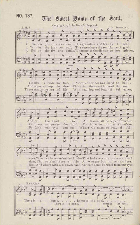 Crowning Carols: a superior collection of Sacred songs for the Church, Sunday school, singing class, singing convention, etc. page 146