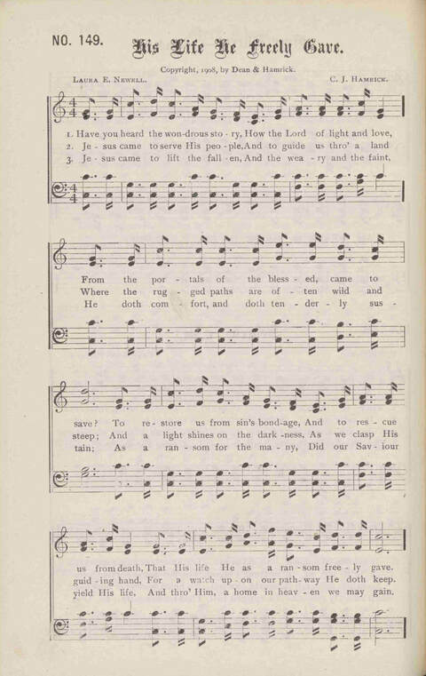 Crowning Carols: a superior collection of Sacred songs for the Church, Sunday school, singing class, singing convention, etc. page 158