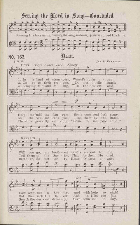 Crowning Carols: a superior collection of Sacred songs for the Church, Sunday school, singing class, singing convention, etc. page 173